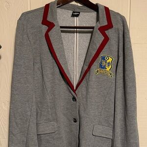 Beetlejuice Northanger Preparatory School Blazer Jacket XXL Gray NWOT